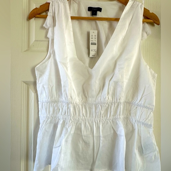 J Crew cotton Peplum Tank sz M - Picture 2 of 6